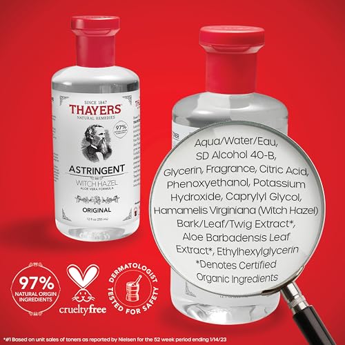 Thayers Original Witch Hazel Astringent with Aloe Vera, 12 oz