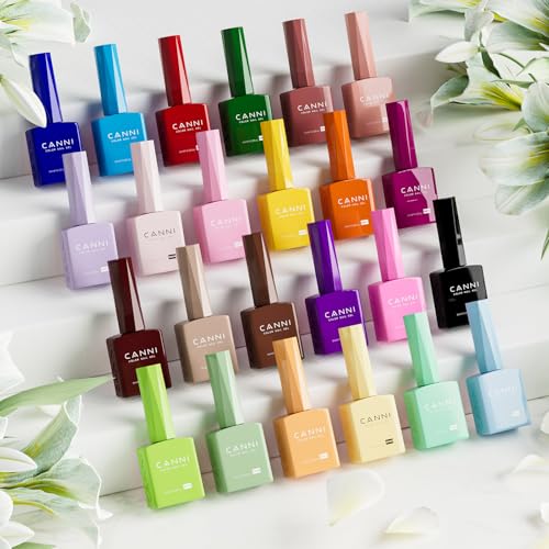 CANNI 30Pcs Hema-Free Gel Nail Polish Set - 9ml LED Soak Off Kit