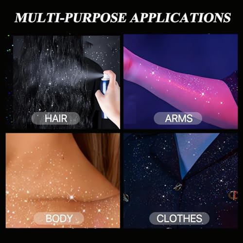 Body Glitter Spray - Long-Lasting Shimmer for Hair & Skin
