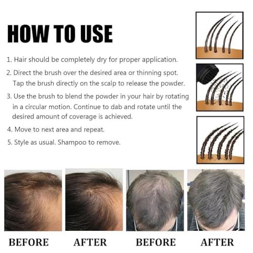 Hair Thickener Fibers with Brush - Dark Brown