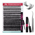 FADVAN Eyelash Extension Kit 280pcs D Curly Clusters 9-16mm