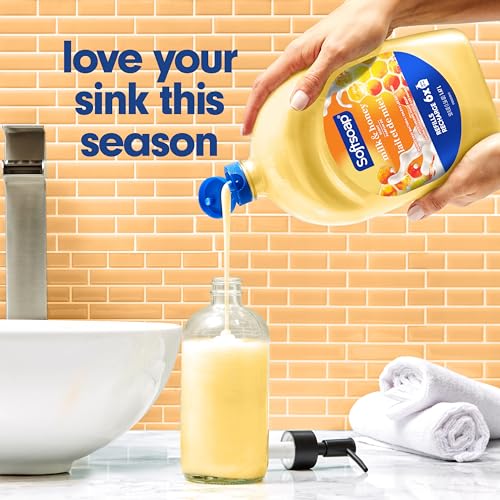 Softsoap Milk & Honey Scented, Liquid Hand Soap Refill, 50 Ounce & Moisturizing Liquid Hand Soap, Milk and Honey, 7.5 Fluid Ounce, Pack of 6 (Package may vary)