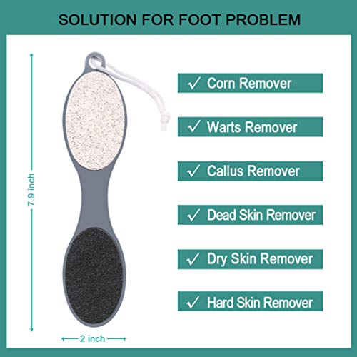 CAREHOOD 4-in-1 Foot File Callus Remover & Pedicure Scrubber Tool