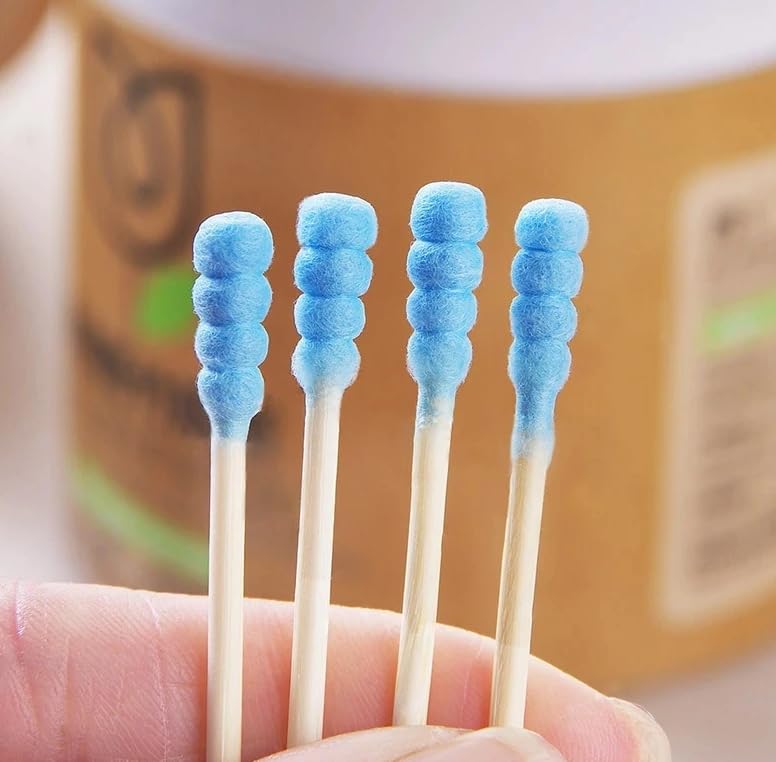 Colorful Double-Head Cotton Swabs, 100 Pack - Makeup & Cleaning