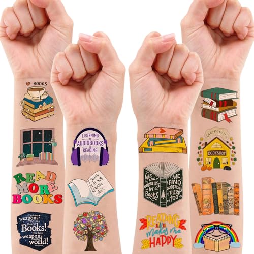 96 PCS Book Temporary Tattoos for Kids - Party Favors