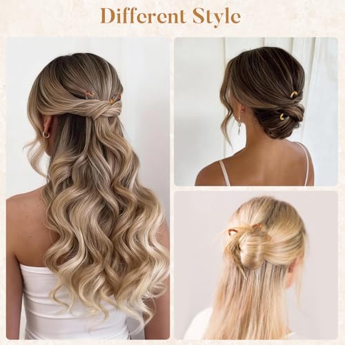 Tiefebene 8-Pack French Hair Pins - 2.75” Curved Anti-Slip for Updos