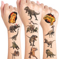 96Pcs Dinosaur Temporary Tattoos - Pre-Cut Stickers for Kids
