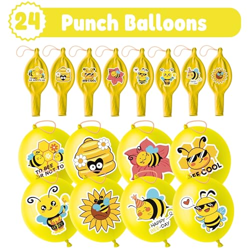 Bee Party Favors 72-Piece Set | Punch Balloons & Tattoos