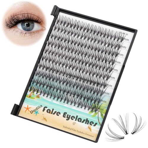 200Pcs D Curl False Eyelashes 0.07mm Mixed Length 10-20mm