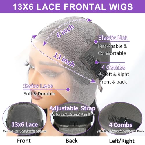 30-Inch 13x6 HD Lace Front Wig - 200 Density Straight Human Hair