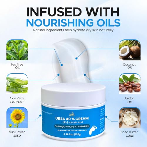 Urea Cream 40% with Salicylic Acid for Cracked Heels & Calluses