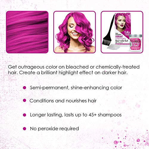 Punky Colour Flamingo Pink Semi-Permanent Hair Color Kit - Vegan