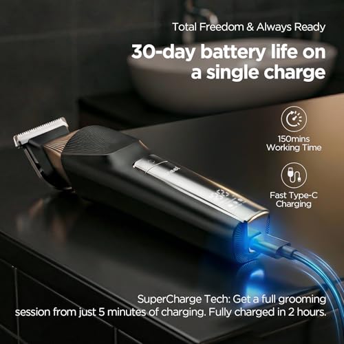 Yineel HC600 Cordless Beard Trimmer for Men, 6-in-1 Grooming Kit