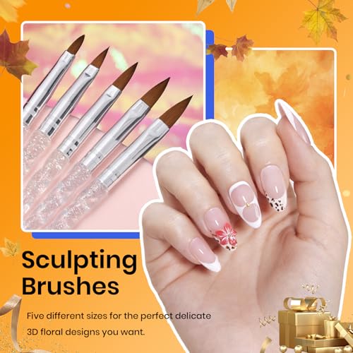 Beetles Blooming Gel 15ml & 31 Nail Art Brushes Kit for Creative Nail Designs