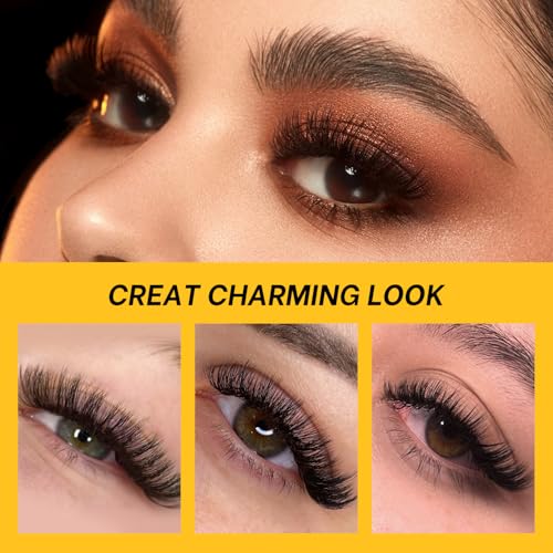 500 Premade Fans Lash Extension 24D 0.03 D Curl Promade Fans 12mm Premade Lash Fans for Eyelash Extension Middle Stem Handmade Loose Pre made Eyelash Fans Volume Soft Pointy Base (24D,0.03-D-12MM)