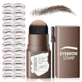 24-Piece Eyebrow Stamp & Stencil Kit with Brush - Waterproof, Natural Look