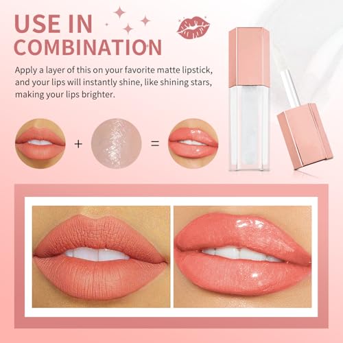 4-Piece Shimmer Lip Gloss Kit - High Shine, Hydrating Formula