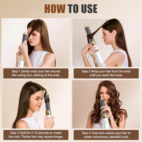 6-in-1 Hot Air Brush Styler with Ceramic Technology, 1000W