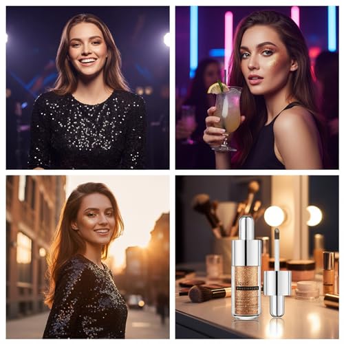 Champagne Gold Shimmer Liquid Eyeshadow – Waterproof Longwear