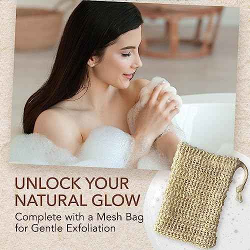 O Naturals 3-Pcs Goat Milk Soap with Soap Saver Bag - Unscented, Triple-Milled, Nourishing, for Sensitive Skin