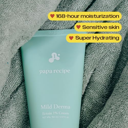 Papa Recipe Mild Derma Ectoin 1% Cream, Moisturizing and Hydrating Face Moisturizer for Dry and Sensitive Skin, Korean Skincare, 150ml 5.07fl oz