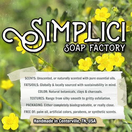 Simplici Mechanical & Industrial Natural Soap (exfoliating + pure essential oils) 6 Bar Value Bag. Palm Free.