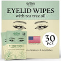Tea Tree Oil Eyelid Wipes - 30 Pack Lash Cleanser