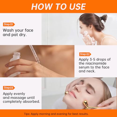 Niacinamide 10% + Zinc 1% Serum, Anti-Aging Niacinamide Serum for Face, 1PCS Moisturizing Facial Serum for All Skin Type, Women Face Skin Care.