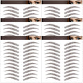 4D Waterproof Eyebrow Tattoo Stickers - 66 Pairs Brown