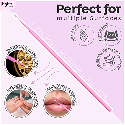 Micro Swabs for Eyelash Extensions - 500 Pack, 2mm Soft Applicators