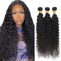FuivJuix 1B Deep Wave Human Hair Bundles - 18 20 22 Inch