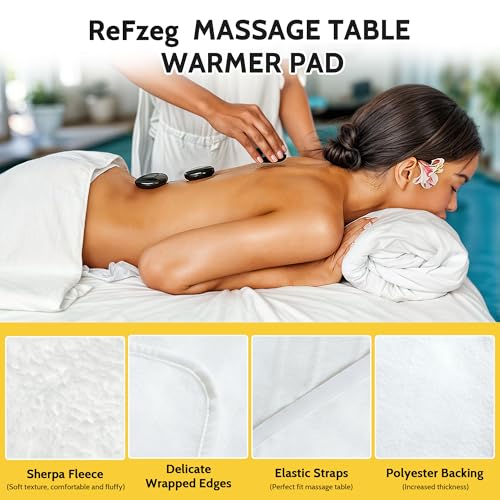 ReFzeg Professional Massage Table Heating Pad - Soft Fleece Warmer, 30" x 71"
