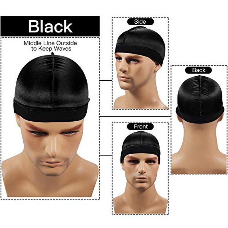 2-Pack Silky Wave Cap for Men - Thick Hair 360 Waves