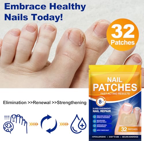 Toenail Treatment Patches - 32 Pc Extra Strength Overnight Repair