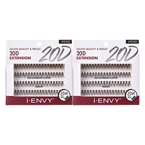 i•ENVY 20D Cluster Lashes Medium - 2 Pack Flat Root