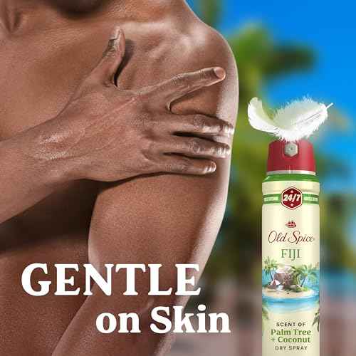 Old Spice Dry Spray Antiperspirant Deodorant for Men, 24/7 Freshness, 24/7 Sweat & Odor Protection, Gentle on Skin with Skin Conditioners, Fiji with Palm Tree + Coconut, 4.3 oz (Pack of 3)