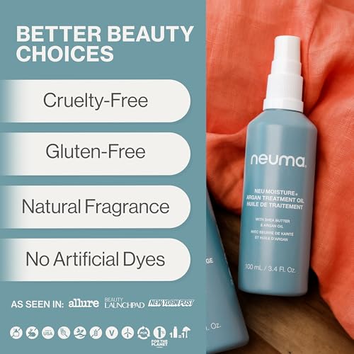 Neuma Neu Moisture Argan Hair Oil - Nourishing, Lightweight Treatment for All Hair Types