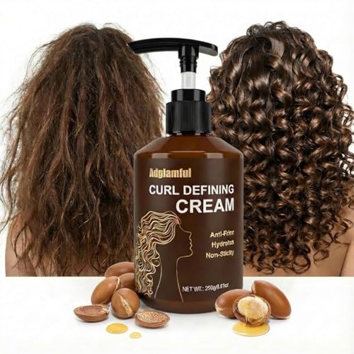 Adglamful Curl Defining Cream - Anti-Frizz Hydrating 8.81 fl oz