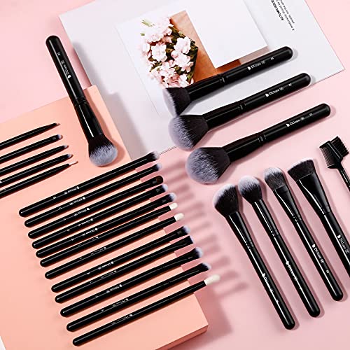 DUcare Professional Makeup Brushes Set+ Folding Mirror with Stand