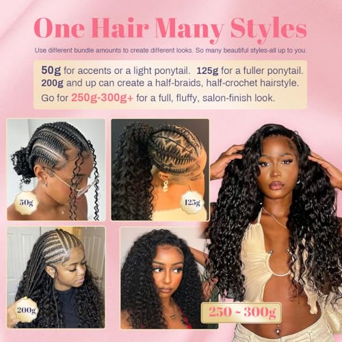 18 Inch Feather Crochet Hair Extensions - Deep Wave Synthetic Hair