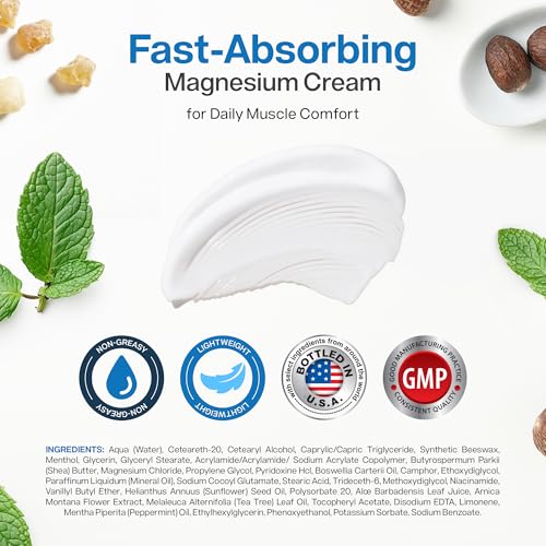 Magnesium Freeze Topical Cream - Joint & Muscle Relief, 4oz