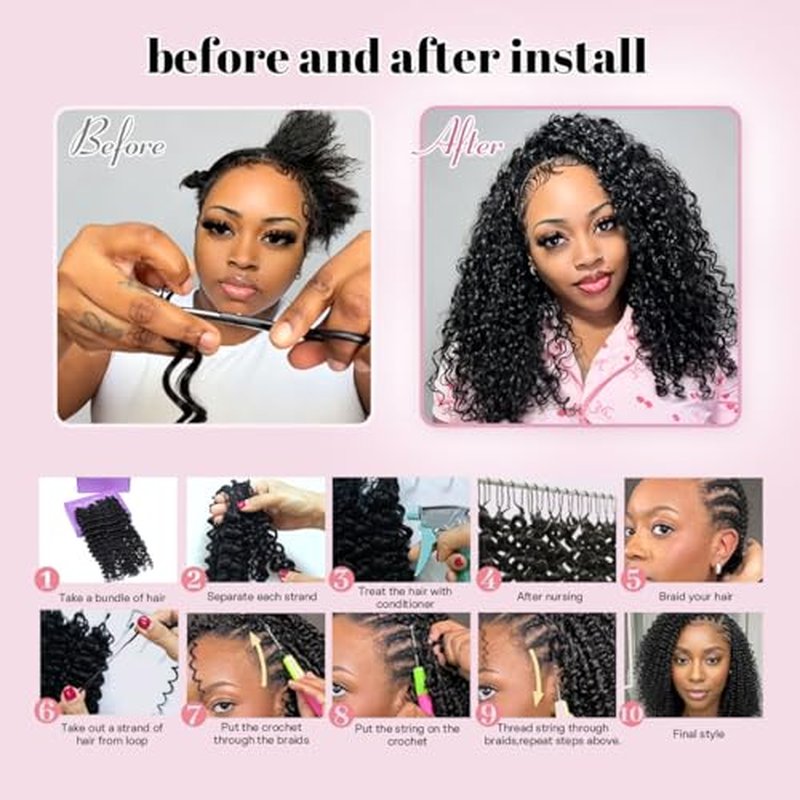 Miracle Knots Crochet Hair 18 Inch Deep Wave 100 Strands