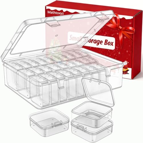 Mathtoxyz Bead Organizer Box, 30Pcs Small Beads Organizers and