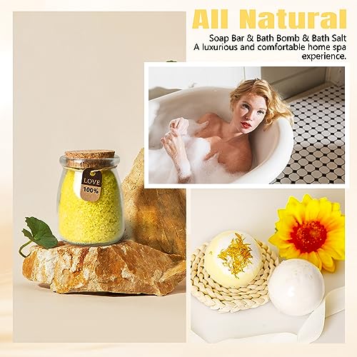 Spa Gift Basket for Women – Self Care Set with Candle, Bath Bombs & Socks