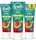 Tom's of Maine Natural Kids Fluoride Toothpaste, Silly Strawberry, 3 Pack