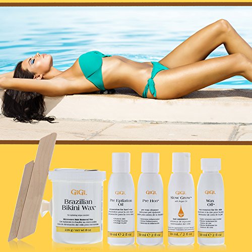 GiGi Brazilian Bikini Waxing Microwave Formula, Home Hair Removal Kit