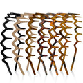 6-Pack Zig Zag Headbands for Women - Non-Slip Retro Hair Accessories