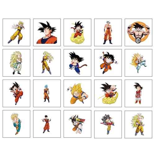40Sheets Cute Dragon Ball Temporary Tattoos for Kids Birthday Party Favors, Dragon Ball Cartoon Decoration Sticker Gifts for Girl Boys Home Activity Class Prizes Carnival Christmas Rewards