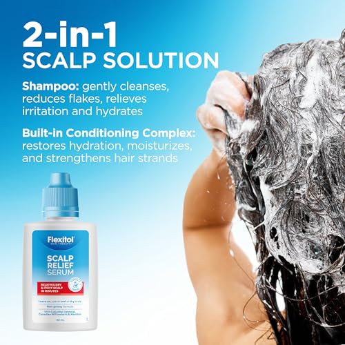 Flexitol Scalp Relief Shampoo & Conditioner, Gentle Cleansing System for Dry, Itchy Scalp, Colloidal Oatmeal Formula, 7.1 oz Bottle
