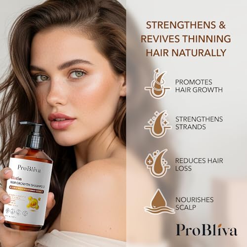 Biotin Hair Growth Shampoo for Thinning Hair - Strengthening & Volumizing - Sulfate-Free - 16.9 fl oz